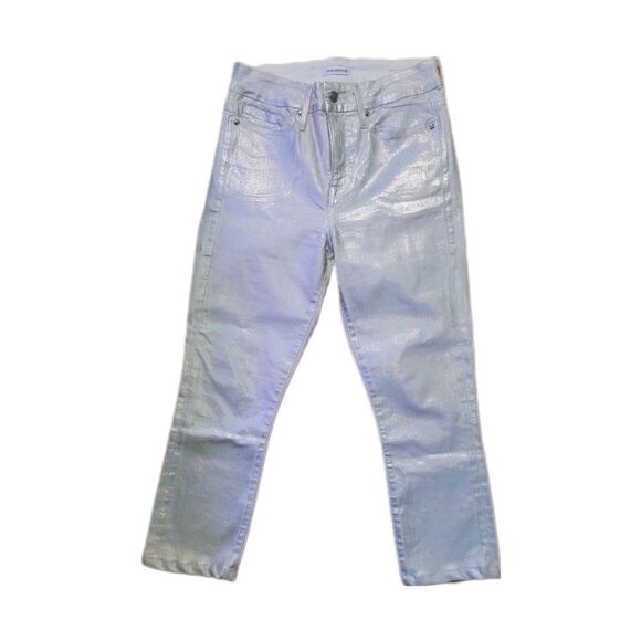 Good American Denim - Good American 'Good Legs' Metallic Cropped Jeans